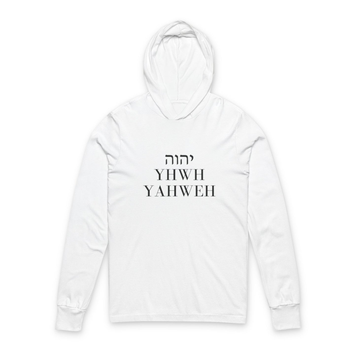 “YHWH” Cotton Hoodie Long Sleeve Tee