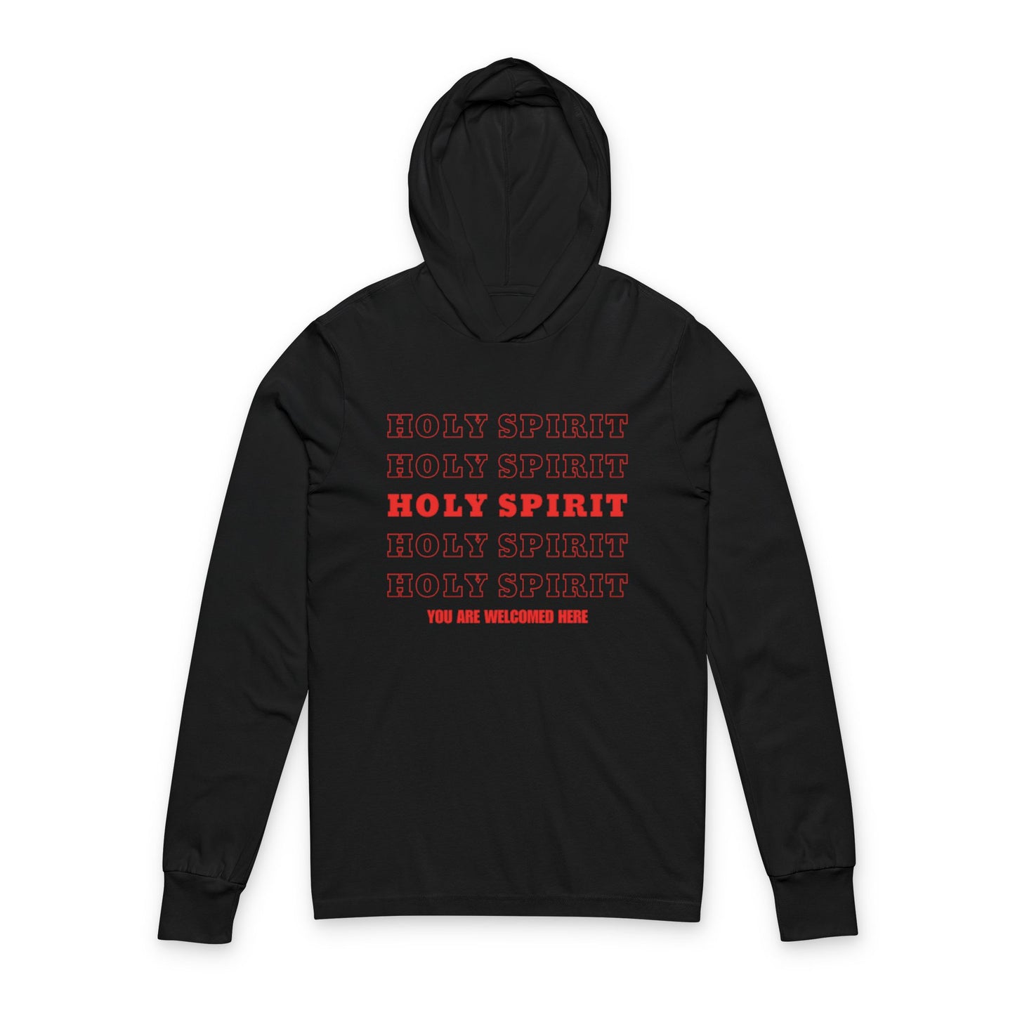 “Holy Spirit” Cotton Hoodie Long Sleeve Tee
