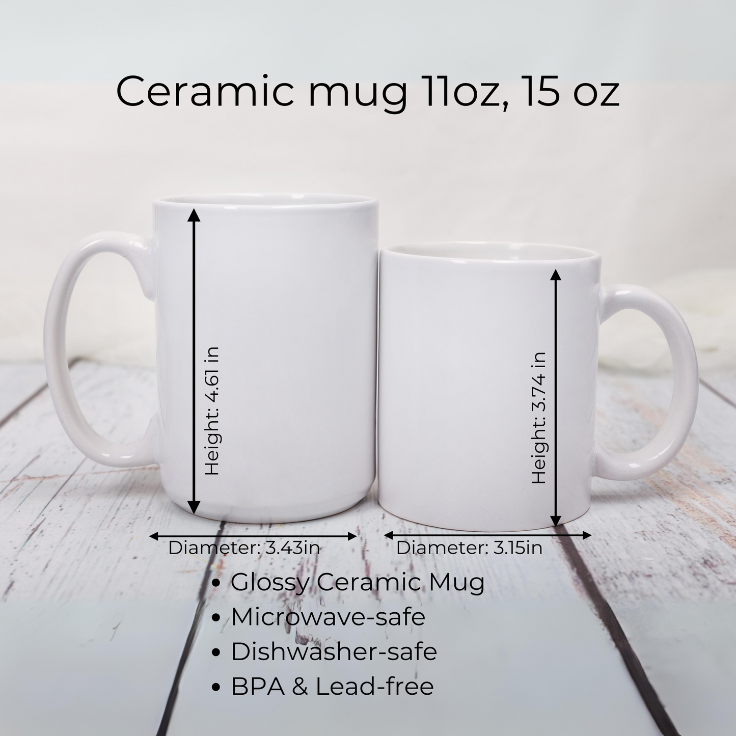 Joy Ceramic Mug, (11oz, 15oz)