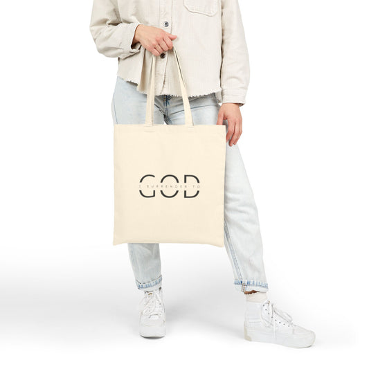 “I surrender to God” Canvas Tote