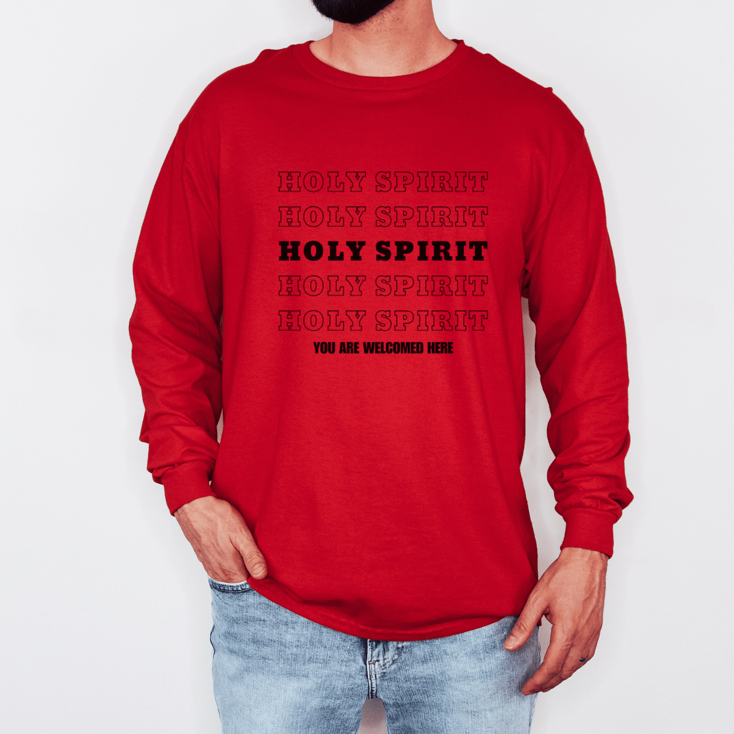 “Holy Spirit” Cotton Long Sleeve Tee