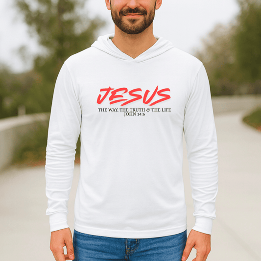 “Jesus” Cotton Hoodie Long Sleeve Tee