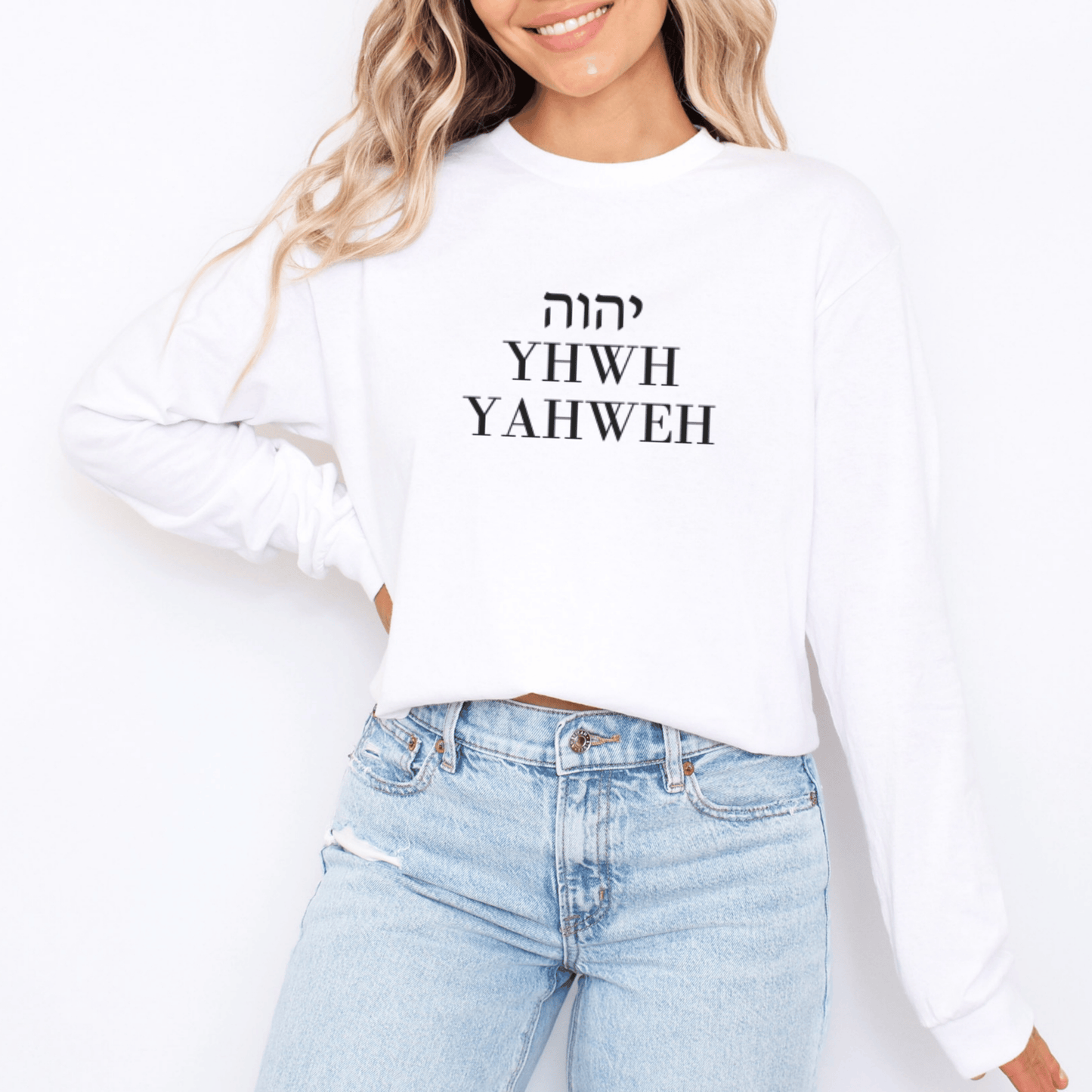 “YHWH” Cotton Long Sleeve Tee