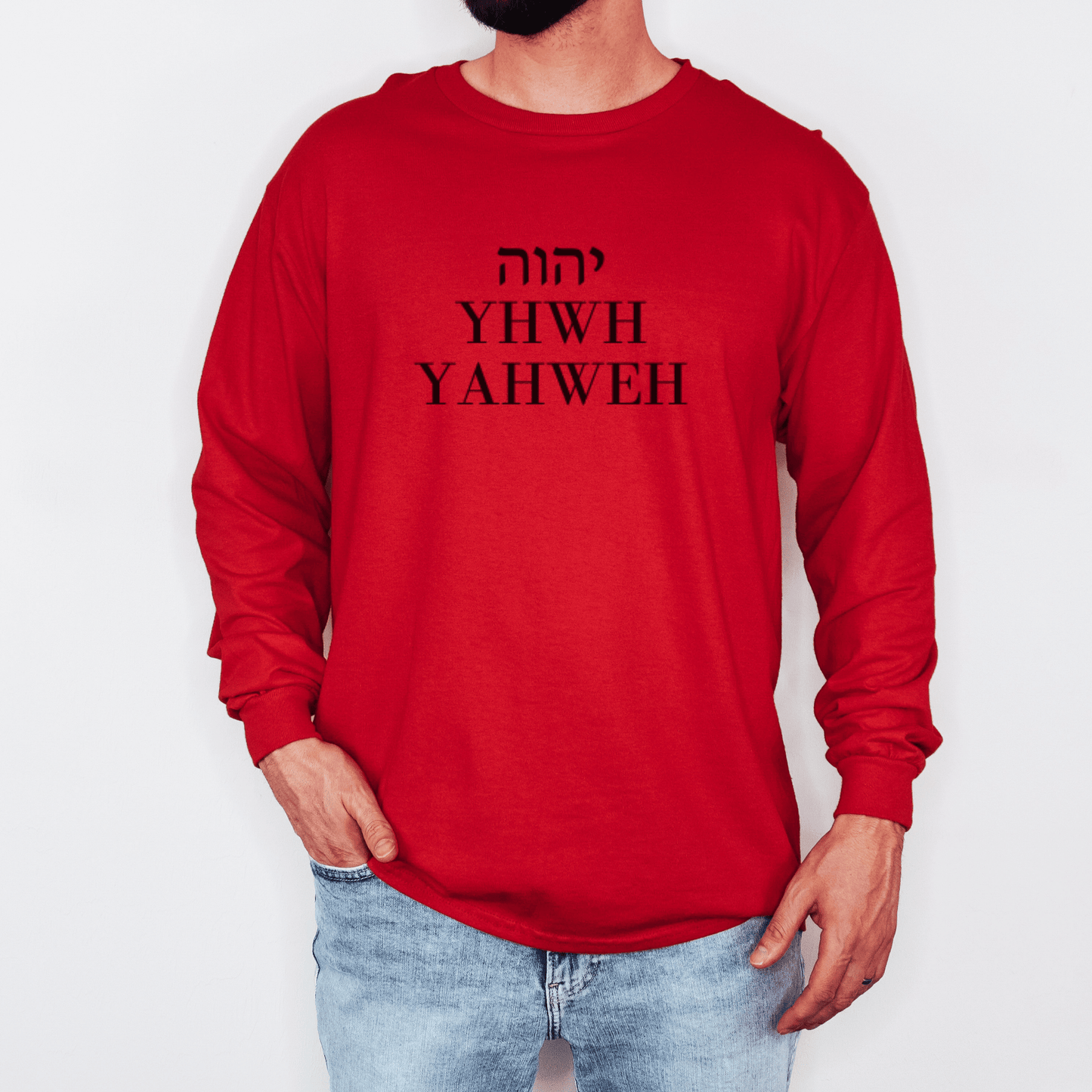 “YHWH” Cotton Long Sleeve Tee