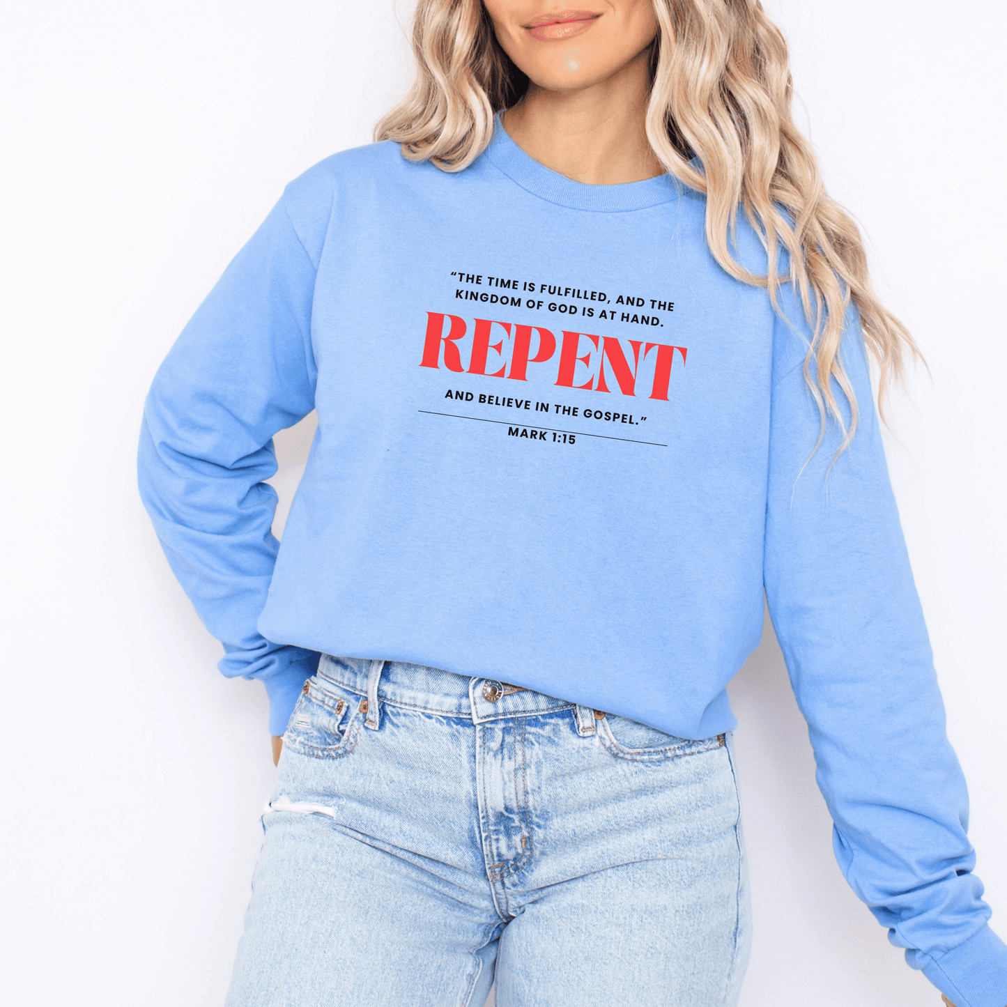 “REPENT” Cotton Long Sleeve Tee
