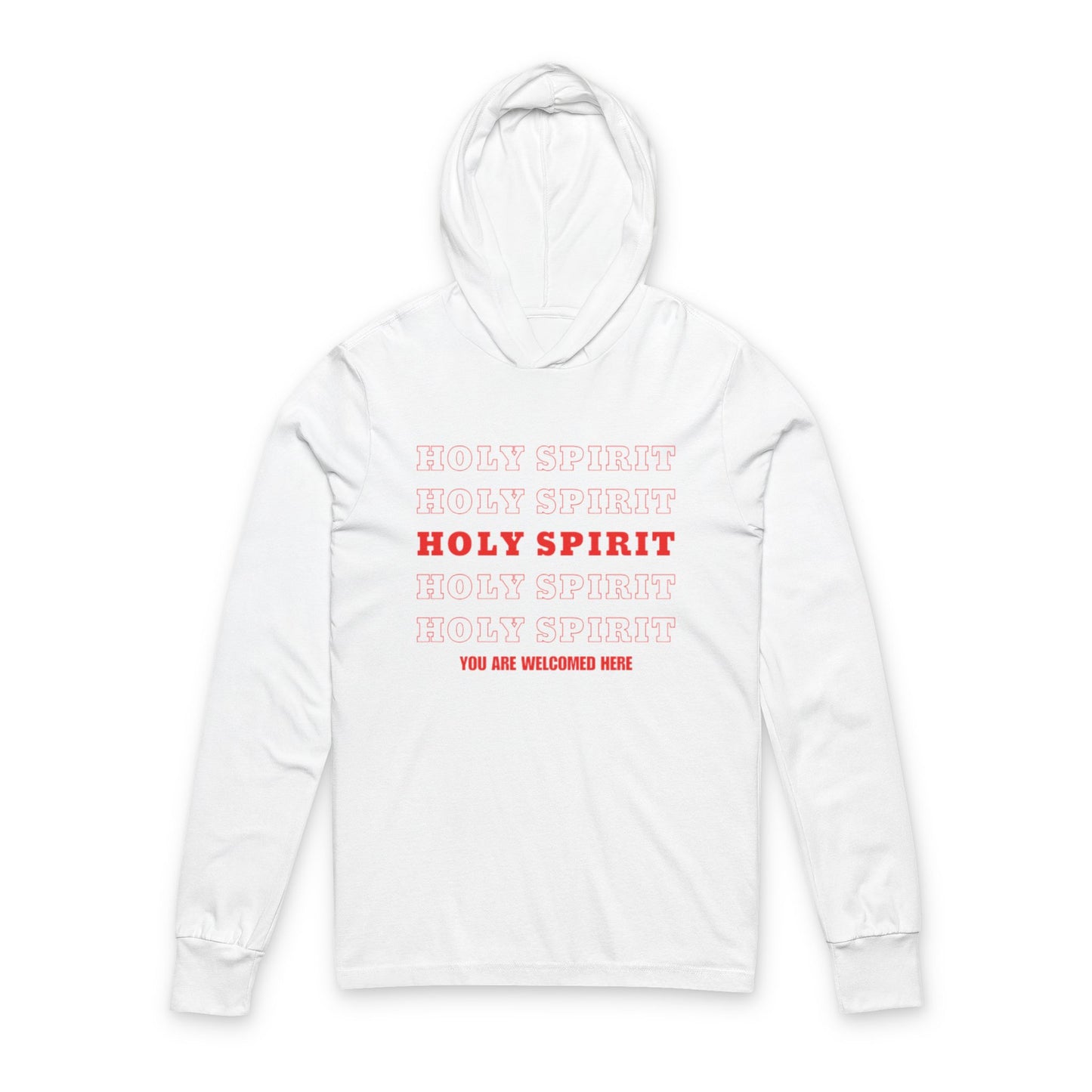 “Holy Spirit” Cotton Hoodie Long Sleeve Tee