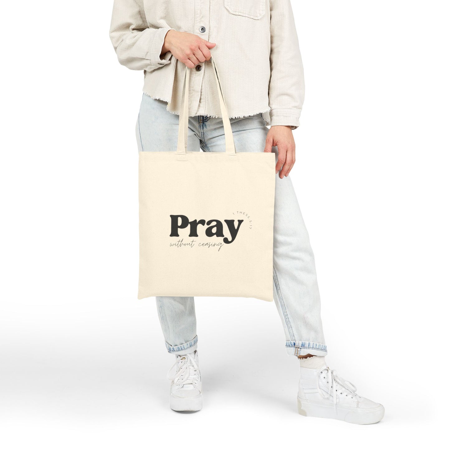 “Pray without Ceasing” Canvas Tote